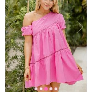 Pink Lily Asymmetrical Dress